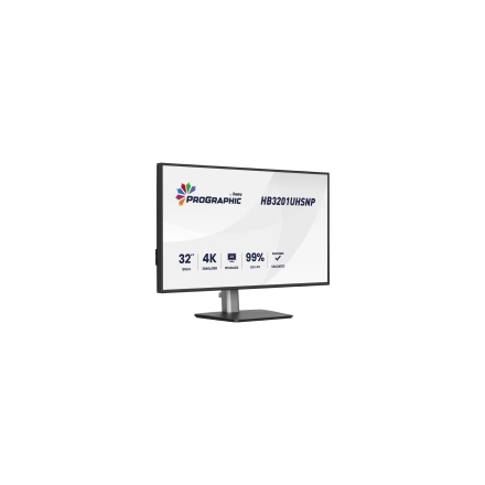 32" IPS BLACK 2.0 panel, 3840x2160 UHD, DCI-P3 99%, Pantone Certified, Delta E less than 2, USB-C dock LAN 96W PD DP-out, 4ms, 15cm height adjustable stand, 450cd/m2, CR 3000:1, HDMI, DisplayPort, Speakers, USB hub 3x3.2 plus 1x USB-C