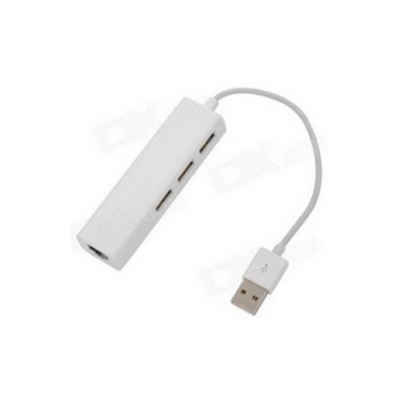 Adapter konverter USB 2.0- RJ45/3xUSB 2.0 Linkom