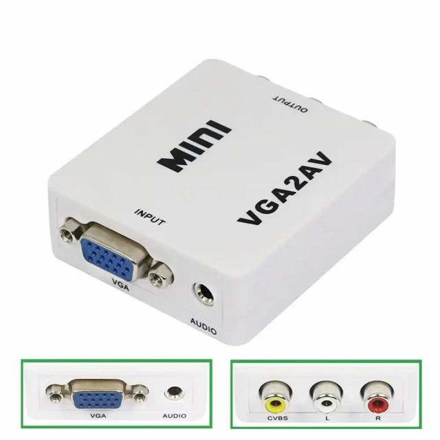 Adapter konverter VGA-RCA Audio/Video MVA-1