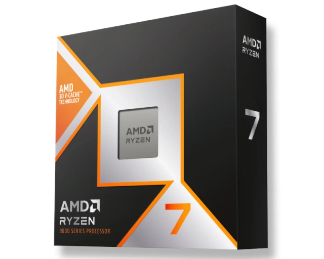 AMD CPU Desktop Ryzen 7 8C/16T 9850X3D (5.6GHz,104MB,120W,AM5) box, with Radeon Graphics