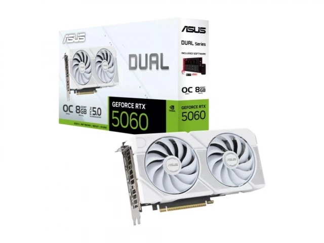 ASUS nVidia GeForce RTX 5060 8GB 128bit DUAL-RTX5060-O8G-WHITE grafička karta