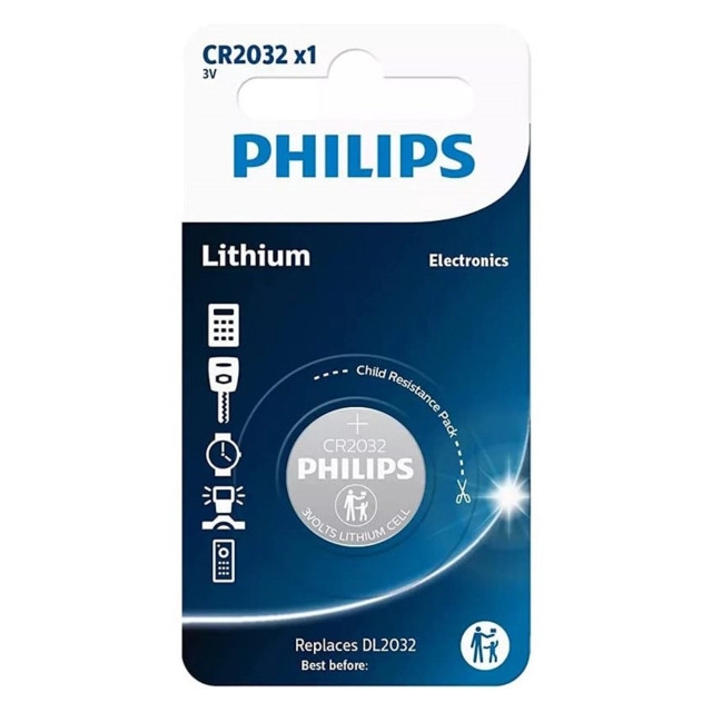 Baterija Philips CR2032 Litijum