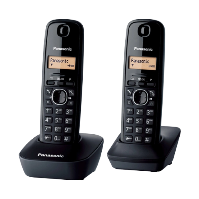Bežični telefon Panasonic KX-TG 1612 FXH Crni - duo
