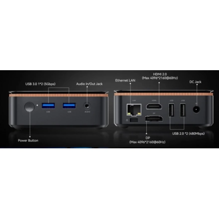BlackView MP20 AMD R3 3300U/8GB/256GB/HDMI/2xUSB 3.0/1xRJ45/BT/WiFI/W11P Black