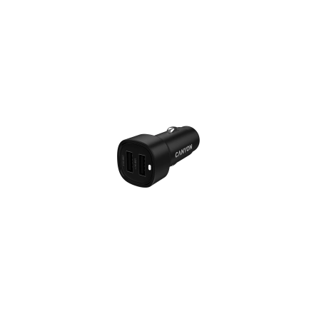 CANYON car charger OnDrive 24  24W 2xUSB-A Black