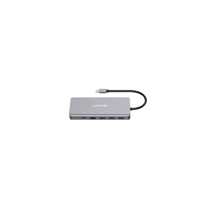 CANYON hub DS-12 13in1 4k USB-C Dark Grey