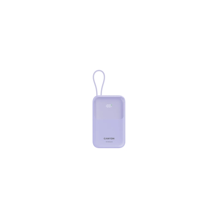 CANYON power bank OnPower 101 built-in cable 10000 mAh PD22.5W Purple