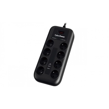 CyberPower produžni kabl prenapon.zaštita P0820SUF0 8xšuko/2xUSBc/1,8m