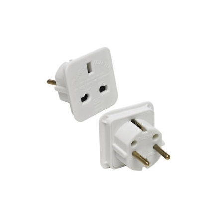 E-GREEN Adapter Euro utikač - UK utičnica bela 