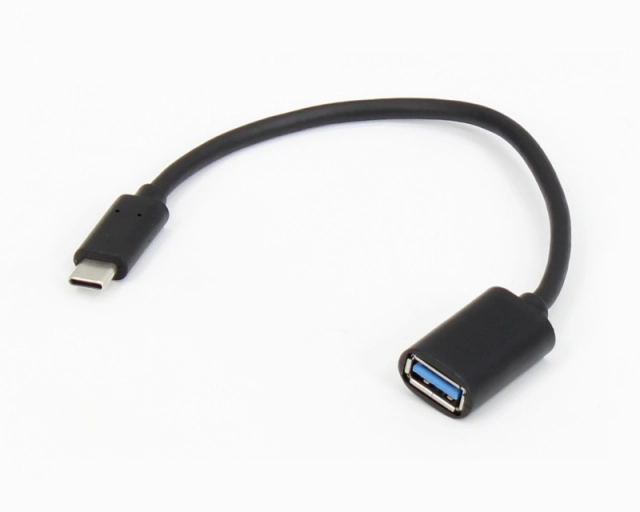 E-GREEN Adapter USB 3.0 (F) - USB 3.1 Tip C (M) - OTG 0.15m crni 