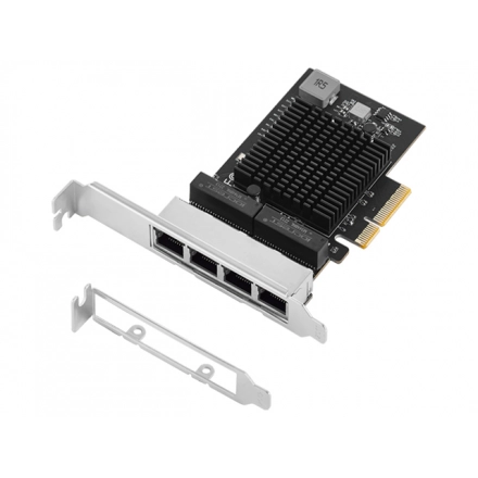 E-GREEN PCI-Express kontroler 4-port 2.5 Gigabit Ethernet (Realtek 8125B) 