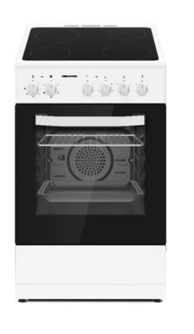 Električni štednjak HEINNER HFSC-S56E4VWH 4xstruja/keramika/ventilator/50cm