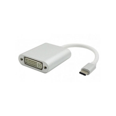 FAST ASIA Adapter - konvertor USB 3.1 tip C (M) - DVI (F) srebrni 