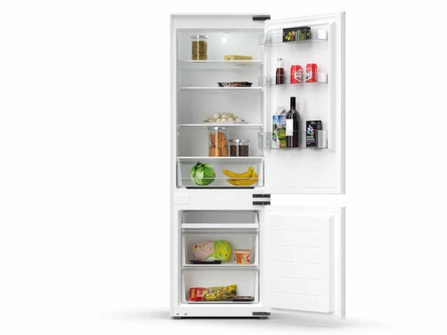 Frižider TESLA RI2500HE ugradni/dvoje vrata/rucno otapanje/F/179L+70L/54x54x178cm/bela