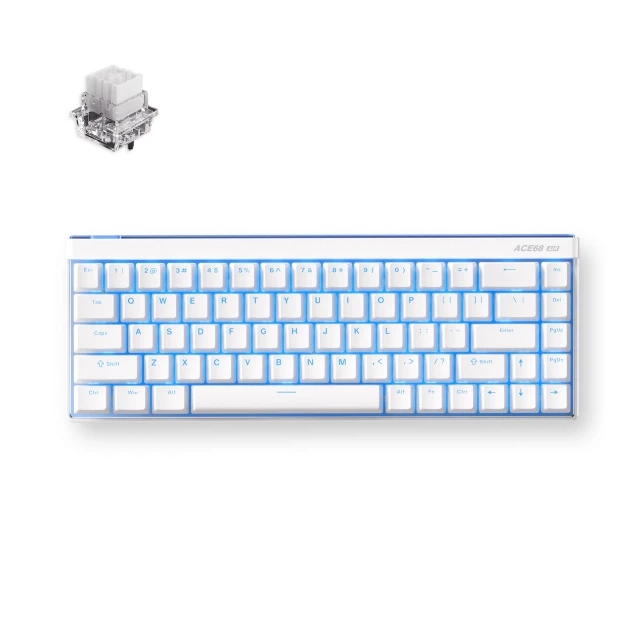 Gaming tastatura MCHOSE Ace 68 Air Ultra Esports Magnetic Switch snow white
