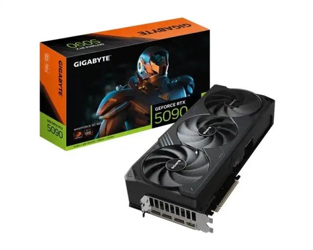Graficka karta GIGABYTE GV-N5090WF3OC-32GD 1.0 NVD/32GB/GDDR7/512 bit/crna