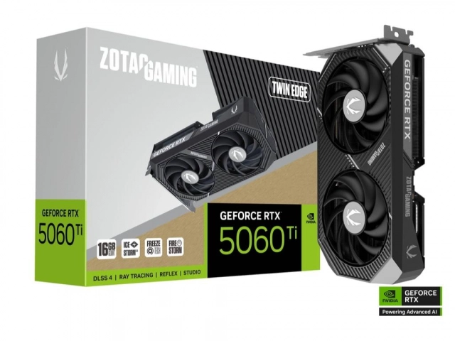 Graficka karta ZOTAC GAMING RTX 5060 Ti Twin Edge NVD/8GB/DDR7/128 bit/crna