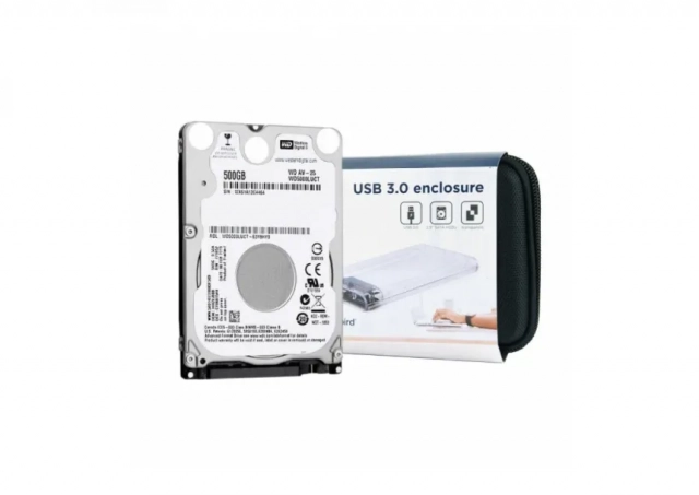 HDD 2.5 * 500GB SET USB 3.0 SATA eksterno kuciste + 500GB WD5000LUCX WD EE2-U3S9-6 (2199)