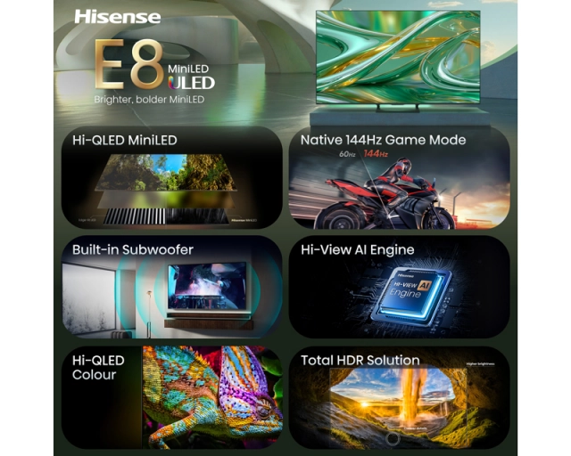 HISENSE 65 inča 65E8S ULED MiniLED 4K UHD Smart TV 