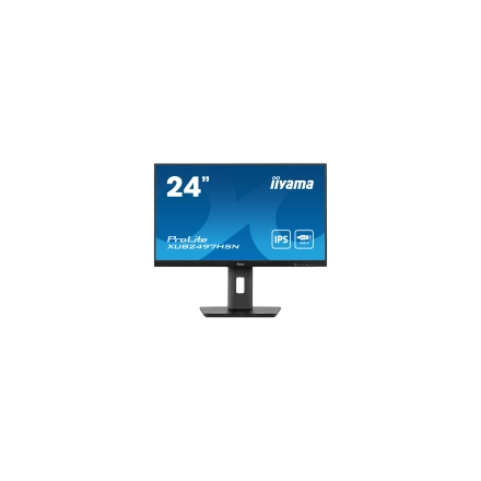 IIYAMA Monitor LED XUB2497HSN-B2 23.8" IPS 1920 x 1080 @100Hz 16:9 300 cd/m² 1300:1 1ms HDMI DP USB-C Docking 65W, RJ45, height, swivel, tilt, pivot (rotation both sides) Speakers