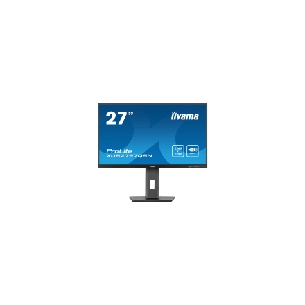 IIYAMA Monitor LED XUB2797QSN-B2 27" IPS 2560 x 1440 @100Hz 300 cd/m² 1300:1 1ms HDMI DP USB-C 65W RJ45 Daisy Chain USB Hub 3.2 height, swivel, tilt, pivot (rotation both sides), 3-side borderless design, matte finish
