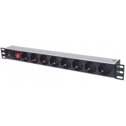 Intellinet PDU letva 19" 1U Rackmount 8-Output, 3m, Black 713986
