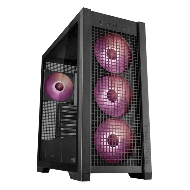 Kucište ASUS TUF GAMING GT302 Tempered Glass ARGB Mid Tower/Micro ATX/Mini ITX/bez napajanja/crna