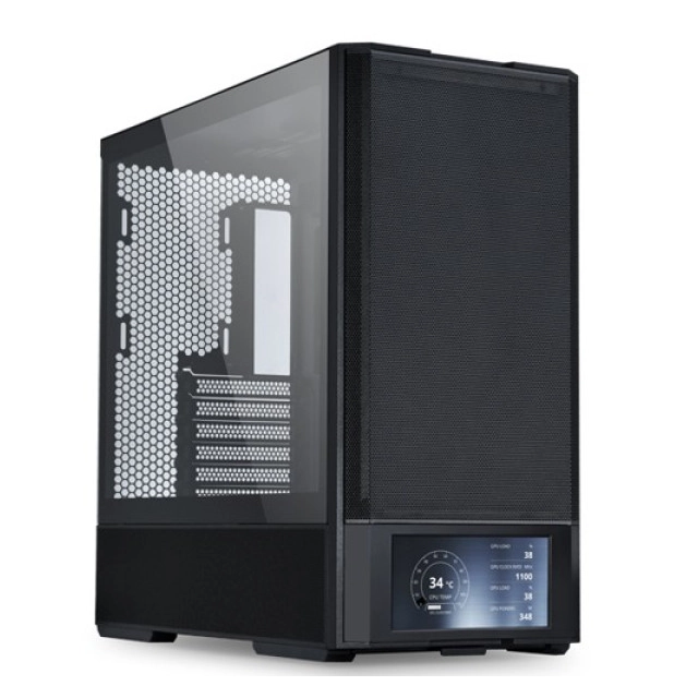 Kućište Lian Li LANCOOL 207 Digital 6" Ekran/MidTower,Crni/LAN207DX