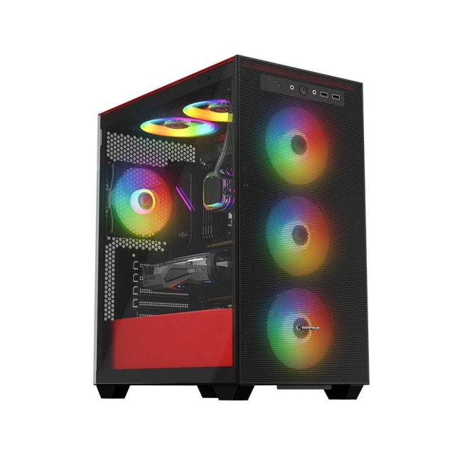 Kuciste Rampage BLAZE Mesh 4* 12cm ARGB Mid-Tower