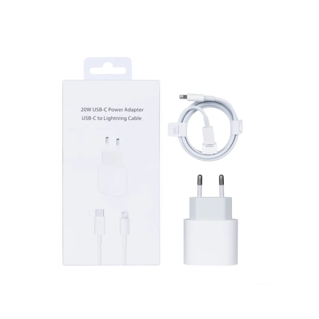 Kućni punjač EIMA EM-20 USB-C 20W PD Quick Charge 3.0 za Iphone + kabal Type C na Lighting