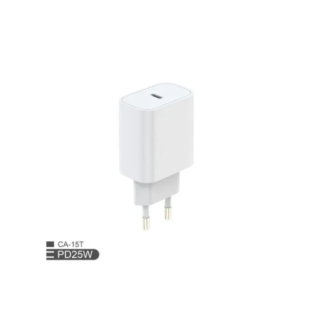 Kućni punjač Fulmova Gan PD 25W sa USB-C kablom beli