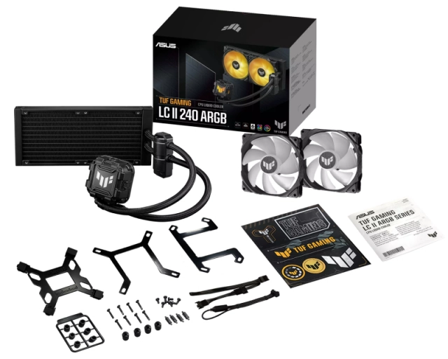 Kuler za PC ASUS TUF GAMING LC II 240 ARGB/vodeno hladenje/crna