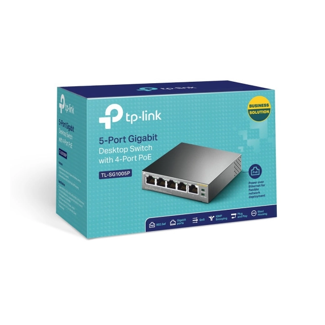 LAN Switch TP-LINK TL-SG1005P 10/100/1000 5port (4 PoE)