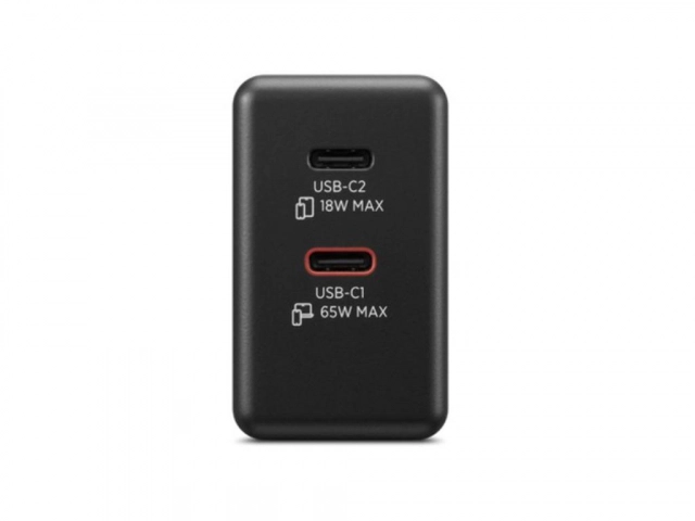 Lenovo Dual USB-C 65W GaN punjac crni