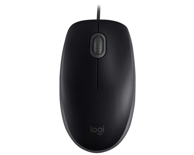 LOGITECH B110 Corded Mouse - SILENT - BLACK - USB - B2B