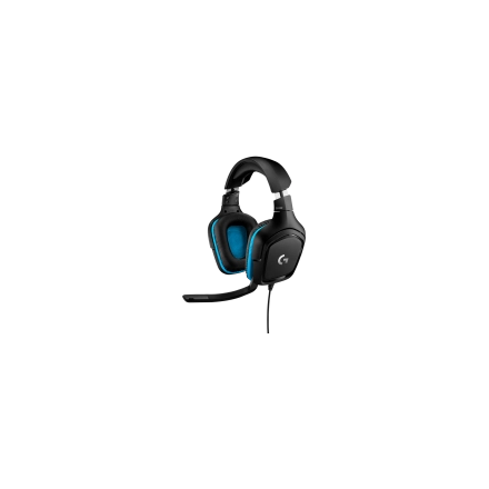 LOGITECH G432 Wired Gaming Headset 7.1 - LEATHERETTE - BLACK/BLUE - USB
