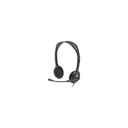 LOGITECH H111 Corded Stereo Headset - BLACK - 3.5 MM