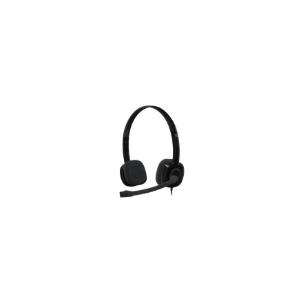 LOGITECH H151 Corded Stereo Headset - BLACK - 3.5 MM