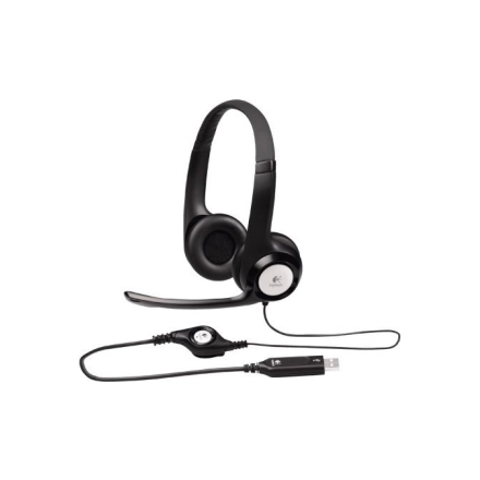 LOGITECH H390 Corded Headset - BLACK - USB