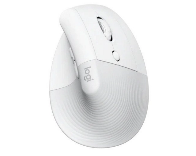 LOGITECH Lift Bluetooth Vertical Ergonomic Mouse - OFF-WHITE/PALE GREY