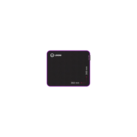 Lorgar Main 313, Gaming mouse pad, High-speed surface, Purple anti-slip rubber base, size: 360mm x 300mm x 3mm, weight 0.195kg