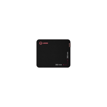 Lorgar Main 323, Gaming mouse pad, Precise control surface, Red anti-slip rubber base, size: 360mm x 300mm x 3mm, weight 0.21kg