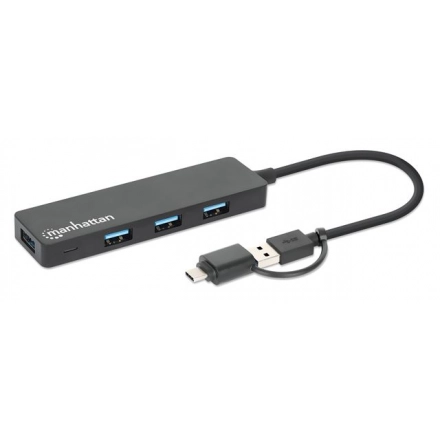 Manhattan 4-Port USB 3.0 Type-C/Type-A Combo Hub