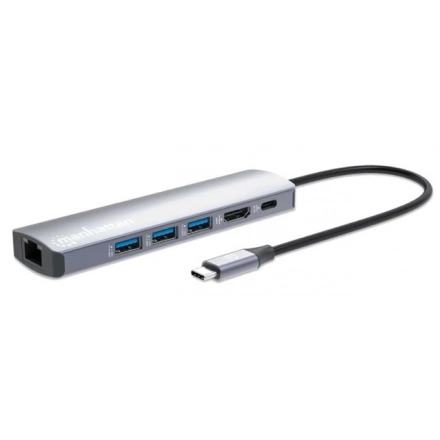 Manhattan USB-C PD 6-in-1 4K Multiport Hub