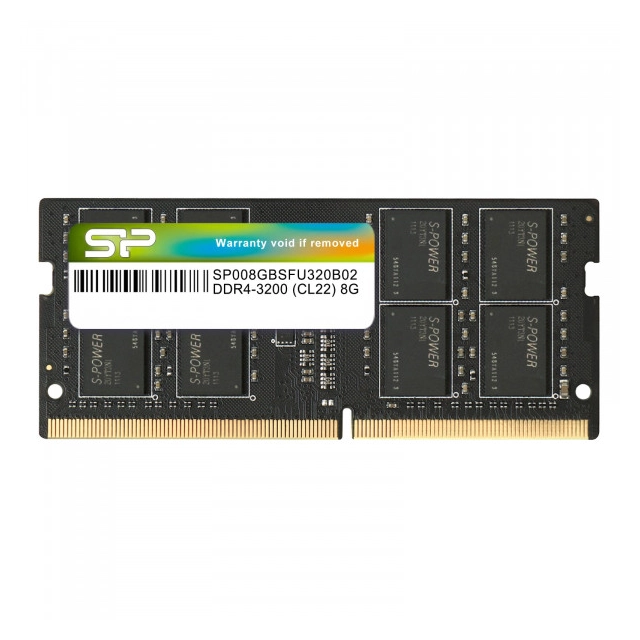 Memorija SODIMM DDR4 8GB 3200MHz SiliconPower SP008GBSFU320X02
