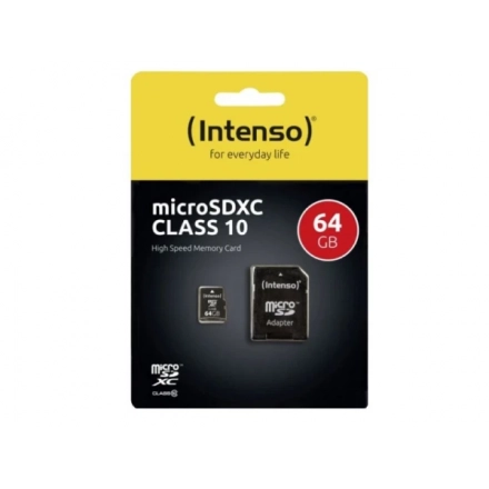 Micro SDXC Intenso 64GB Class10 3413490 + adapter