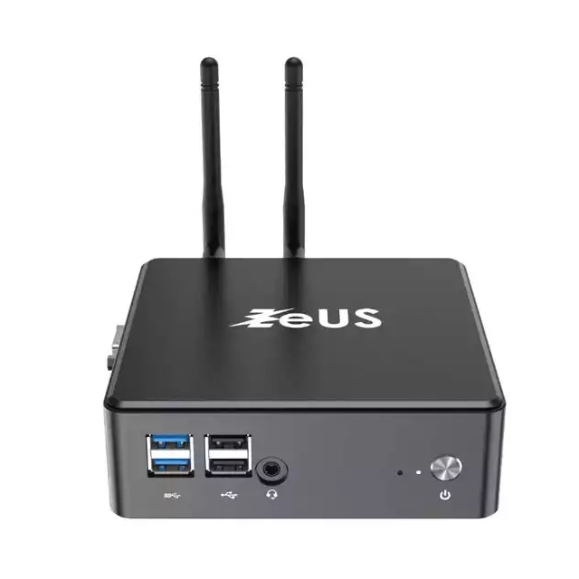 Mini PC Zeus MPI10-P24 Intel Pentium 6305 1.80 GHz/DDR4/LAN/Dual WiFi/BT/HDMI/DP/USB C/ext ANT