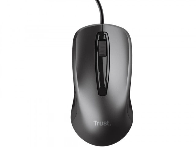 Miš TRUST Basics žicni/1200dpi/crna