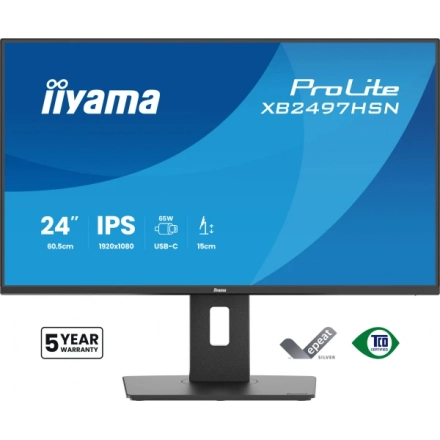 Monitor 23.8" Iiyama XB2497HSN-B1 IPS 1920x1080/144Hz/1ms/HDMI/DP/USB-C