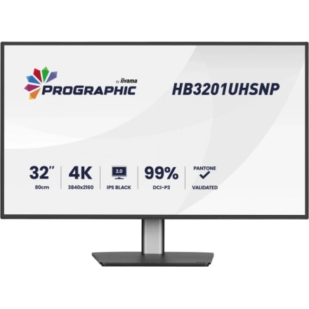 Monitor 32" Iiyama HB3201UHSNP-B1 IPS 3840x2160/60Hz/4ms/HDMI/DP/USB/RJ45/pivot